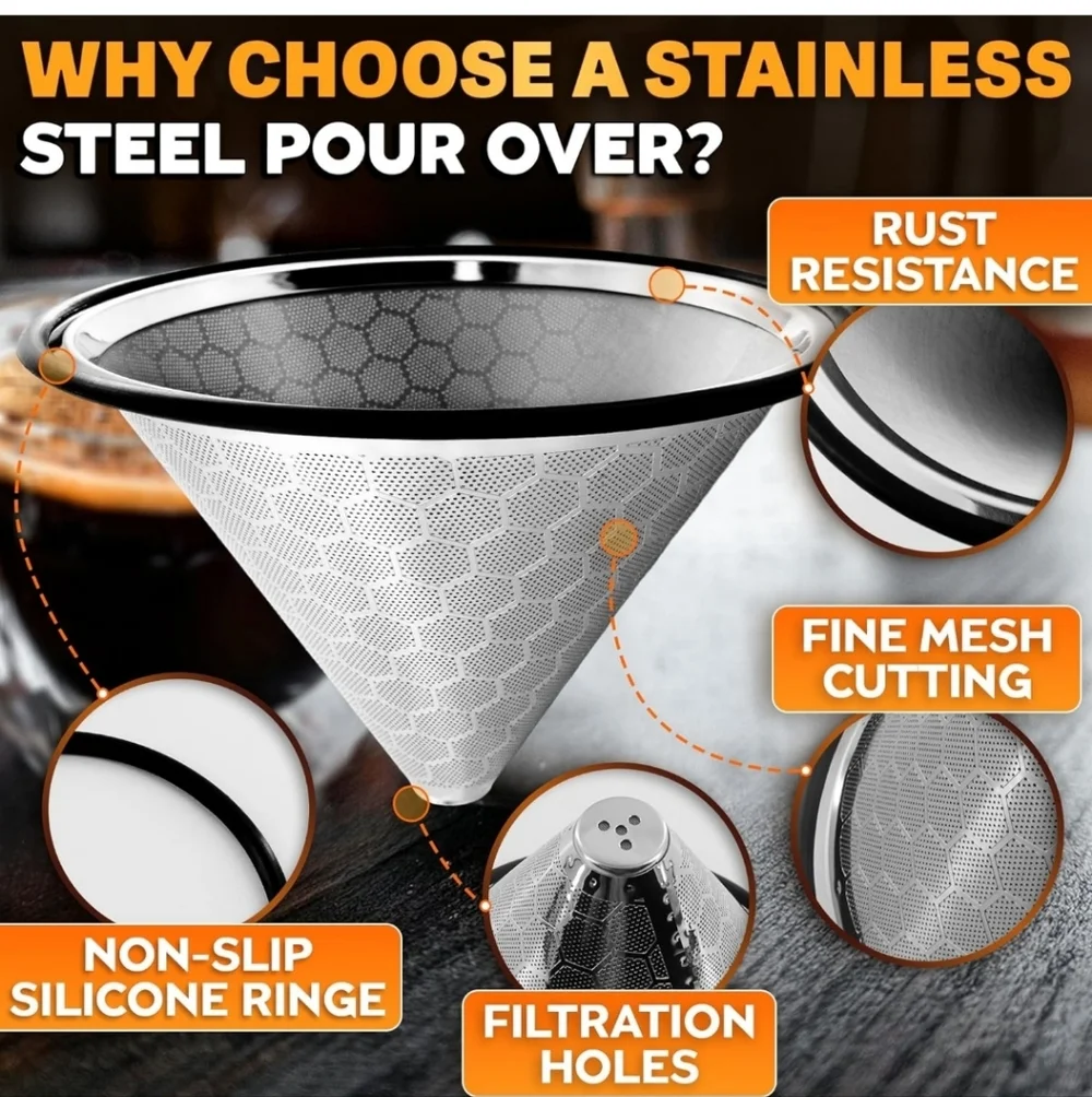 Coffee Filter Reusable Stainless Steel
